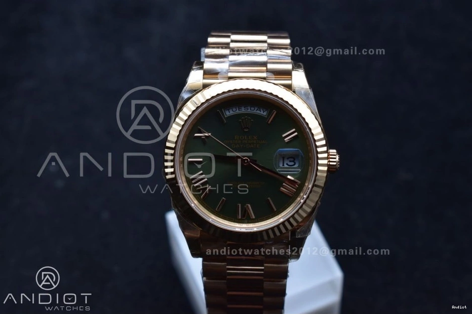 1:1 Bracelet Edition on Date (Gain 40 RG 228235 Dial Best Weight) President 652 Green Sporty VR3255 Roman Day THBF 0813